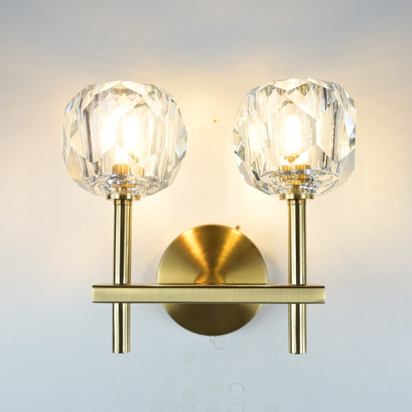 Бра Boule de Cristal Double Sconce Brass от ImperiumLoft