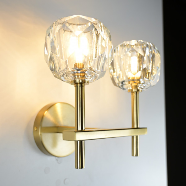 Бра Boule de Cristal Double Sconce Brass от ImperiumLoft