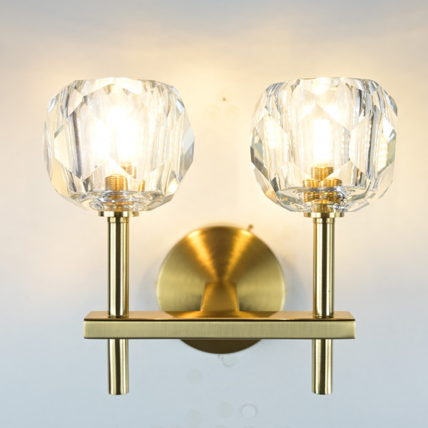 Бра Boule de Cristal Double Sconce Brass от ImperiumLoft