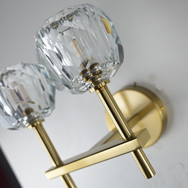 Бра Boule de Cristal Double Sconce Brass от ImperiumLoft