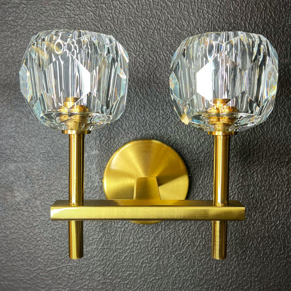 Бра Boule de Cristal Double Sconce Brass от ImperiumLoft