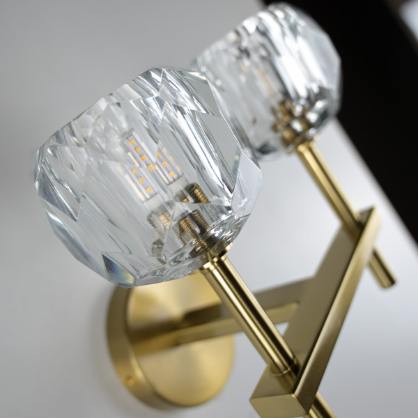 Бра Boule de Cristal Double Sconce Brass от ImperiumLoft