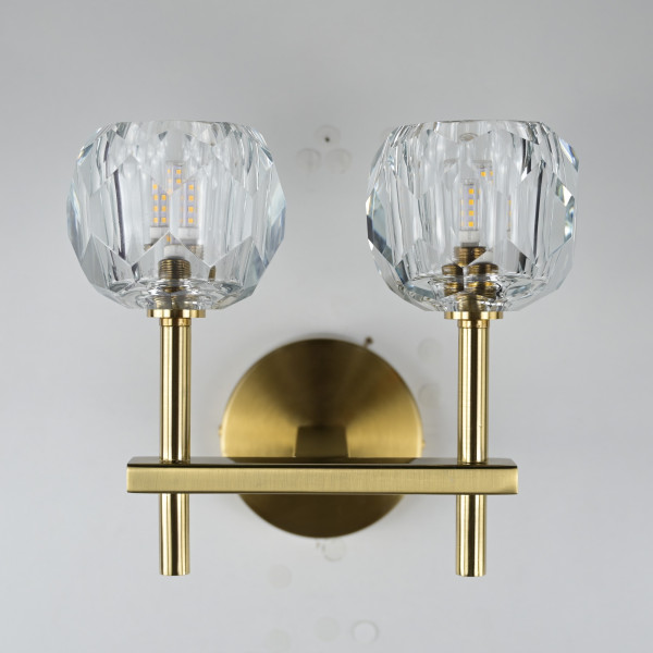 Бра Boule de Cristal Double Sconce Brass от ImperiumLoft