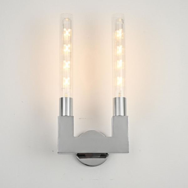 Бра CANELLE wall lamp DOUBLE Sconces Chrome от ImperiumLoft