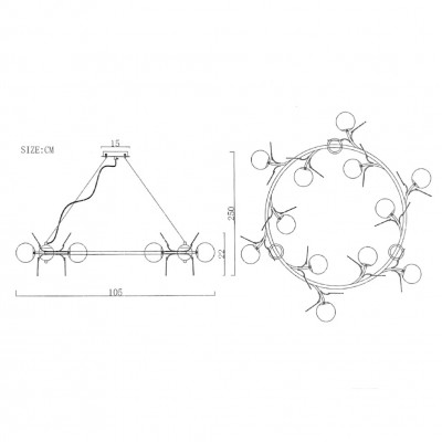 Подвесная люстра Light of MATISSE R D105