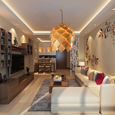 Подвесной светильник Crimea Pine Cone natural wood D20