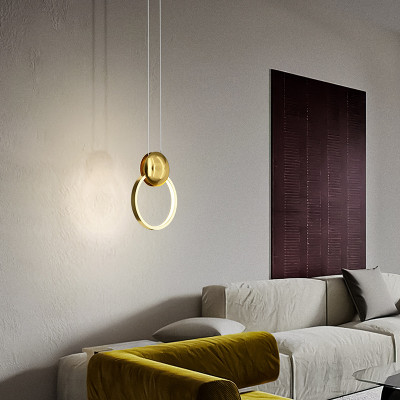 Подвесной светильник SIGHT black brass