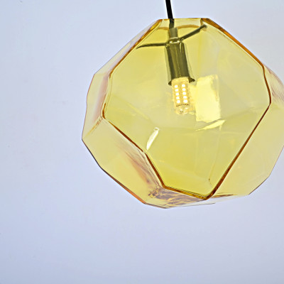 Подвесной светильник Color Ice Cube Pendant JEVIO 1 Янтарный