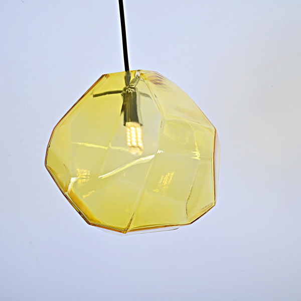 Подвесной светильник Color Ice Cube Pendant JEVIO 1 Янтарный от ImperiumLoft