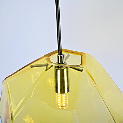 Подвесной светильник Color Ice Cube Pendant JEVIO 1 Янтарный