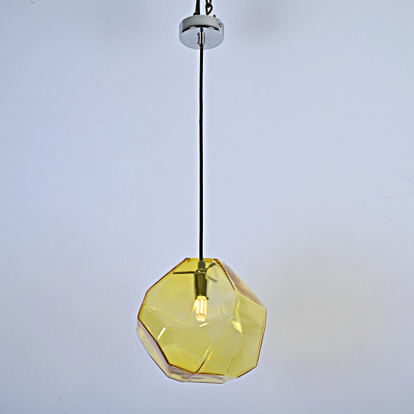 Подвесной светильник Color Ice Cube Pendant JEVIO 1 Янтарный от ImperiumLoft