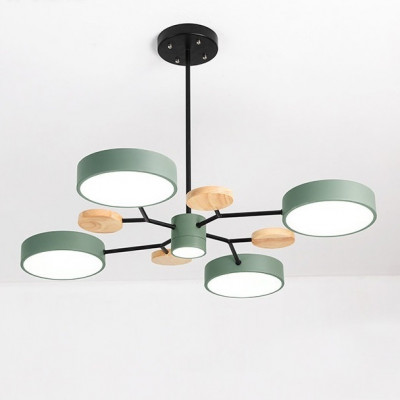 Люстра на штанге MEADE 5 lamps Green