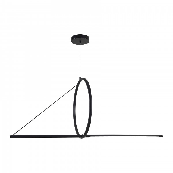 Подвесной светильник SUSPENSION CERCLE ET TRAIT – GRAPHITE SATINE L120 от ImperiumLoft