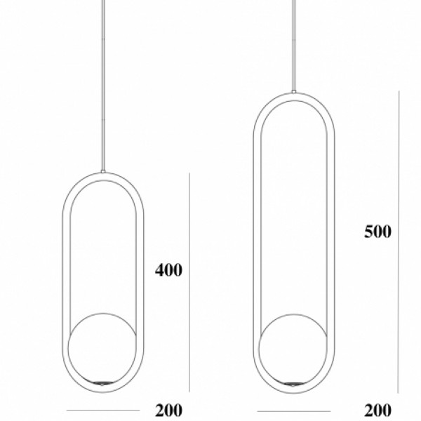 Подвесной светильник Matthew McCormick hoop 40 Silver MILA Pendant от ImperiumLoft