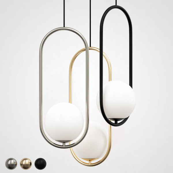 Подвесной светильник Matthew McCormick hoop 40 Silver MILA Pendant от ImperiumLoft