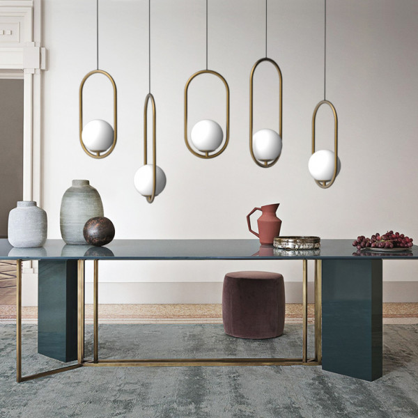 Подвесной светильник Matthew McCormick hoop 40 Silver MILA Pendant от ImperiumLoft