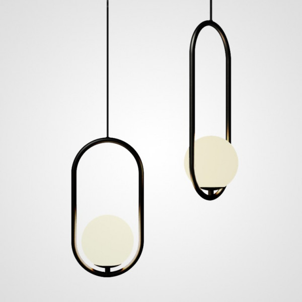 Подвесной светильник Matthew McCormick hoop 50 Black MILA Pendant от ImperiumLoft