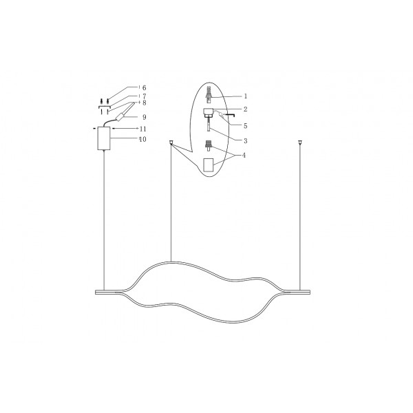 Подвесной светодиодный Светильник Tape Light L140 от ImperiumLoft