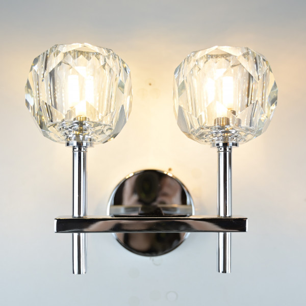 Бра Boule de Cristal Double Sconce Chrome от ImperiumLoft