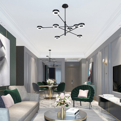 Люстра на штанге ATISSA S 6 D115 Black