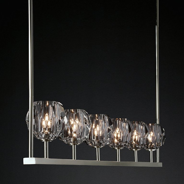 Люстра Boule De Cristal Linear Chandelier 6 Black от ImperiumLoft