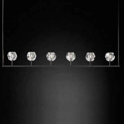 Люстра Boule De Cristal Linear Chandelier 6 Black