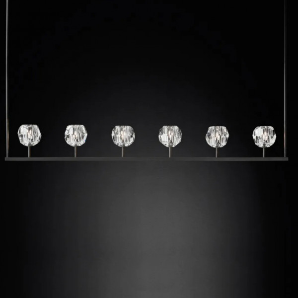 Люстра Boule De Cristal Linear Chandelier 6 Black от ImperiumLoft