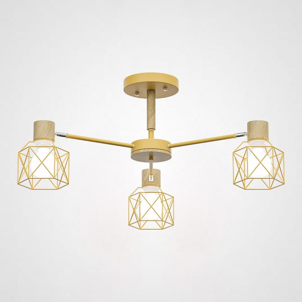 Потолочная люстра CORF B3 Yellow 3 lamps от ImperiumLoft