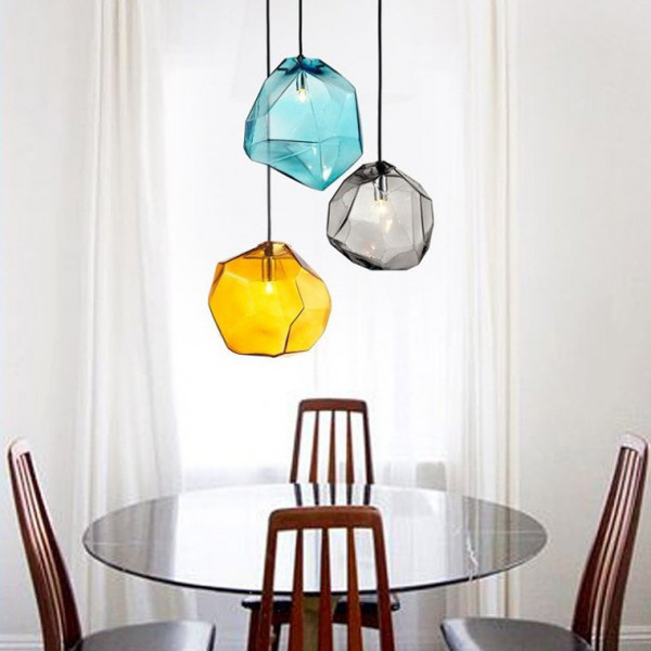 Подвесной светильник Color Ice Cube Pendant JEVIO 1 Серый от ImperiumLoft