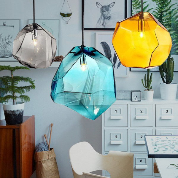 Подвесной светильник Color Ice Cube Pendant JEVIO 1 Серый от ImperiumLoft