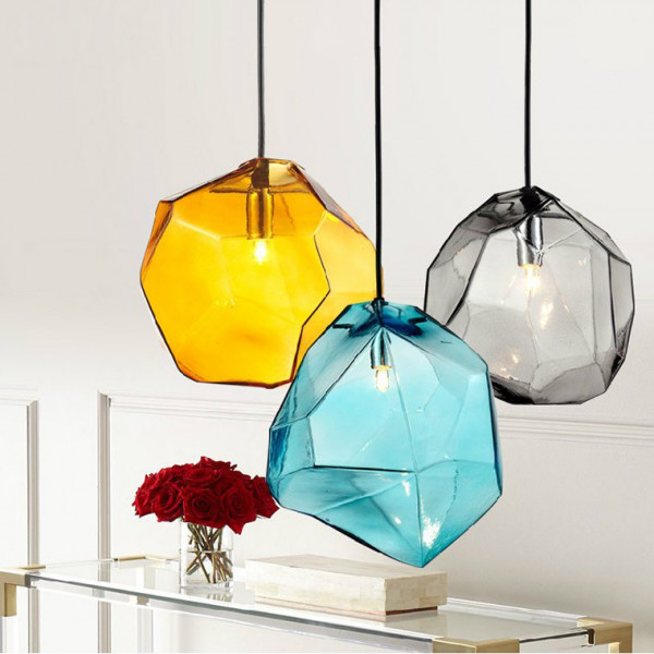 Подвесной светильник Color Ice Cube Pendant JEVIO 1 Серый от ImperiumLoft