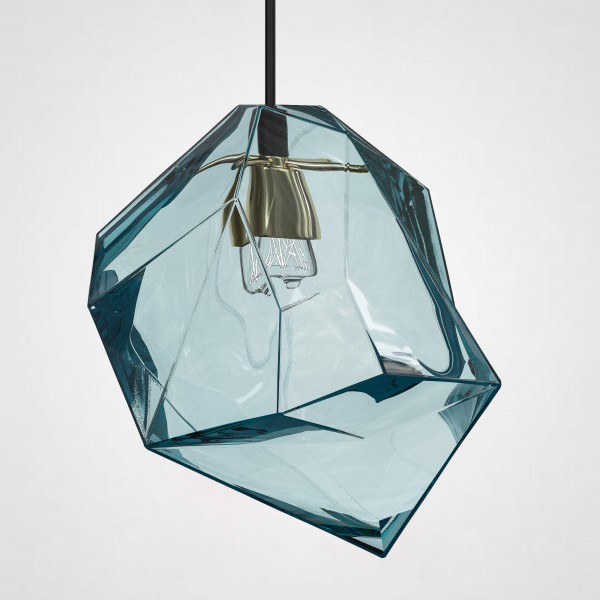 Подвесной светильник Color Ice Cube Pendant JEVIO 1 Голубой от ImperiumLoft