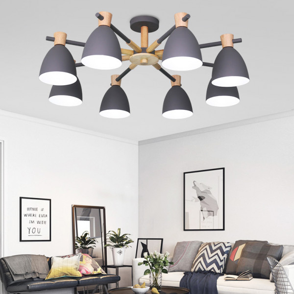 Потолочная люстра FOLKE 8 Gray от ImperiumLoft