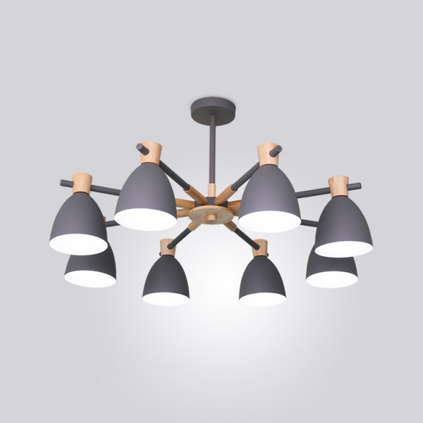 Потолочная люстра FOLKE 8 Gray от ImperiumLoft