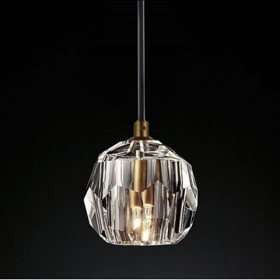 Подвесной светильник Boule De Cristal Single Rod Pendant Brass