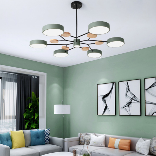 Люстра на штанге MEADE 7 lamps Green от ImperiumLoft