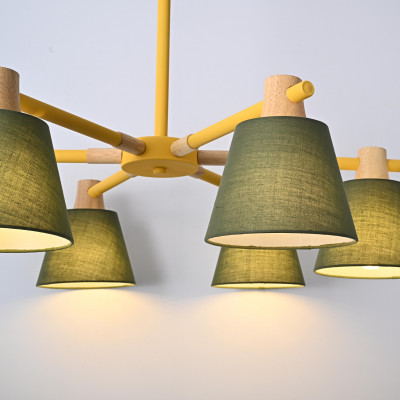 Люстра на штанге NATURA A GREEN 6