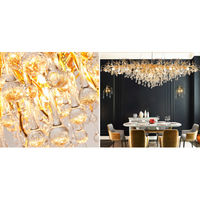 Подвесная люстра Droplet Chandelier oval L160