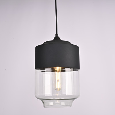 Подвесной светильник NORD A D18 Black/Transparent