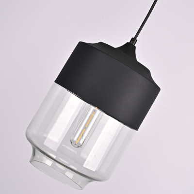 Подвесной светильник NORD A D18 Black/Transparent