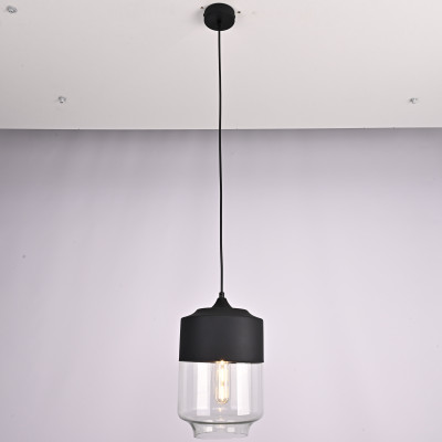 Подвесной светильник NORD A D18 Black/Transparent