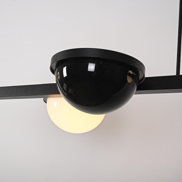 Реечный подвесной светильник PALMA Wall lamp 3 шара + 1 вазон горизонтальная от ImperiumLoft