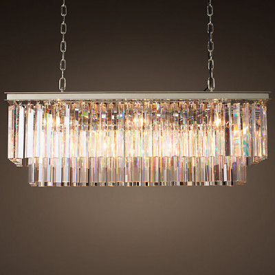 Люстра RH 1920S ODEON CLEAR GLASS FRINGE nickel