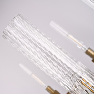 Люстра на штанге CANELLE Round Chandelier 8 Modern Brass