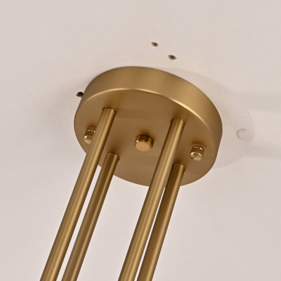 Люстра на штанге CANELLE Round Chandelier 8 Modern Brass