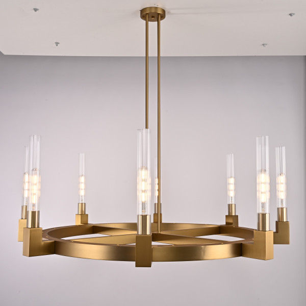 Люстра  CANELLE Round Chandelier 8 Modern Brass от ImperiumLoft