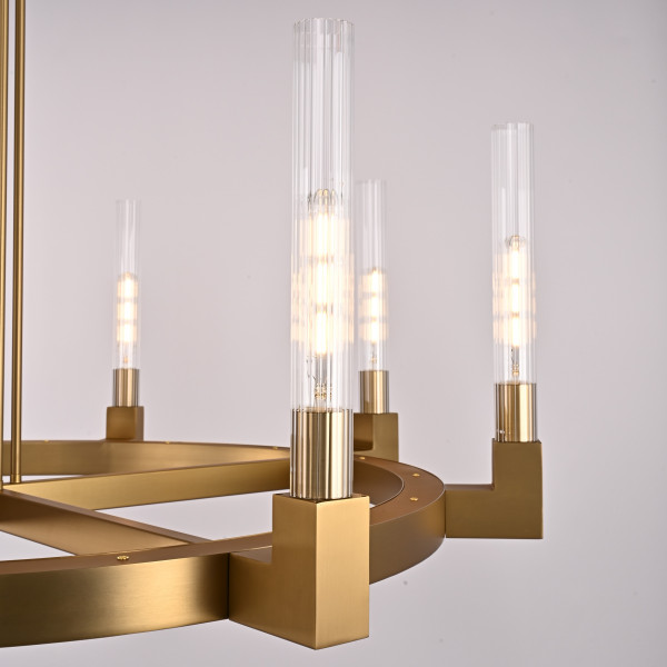 Люстра  CANELLE Round Chandelier 8 Modern Brass от ImperiumLoft