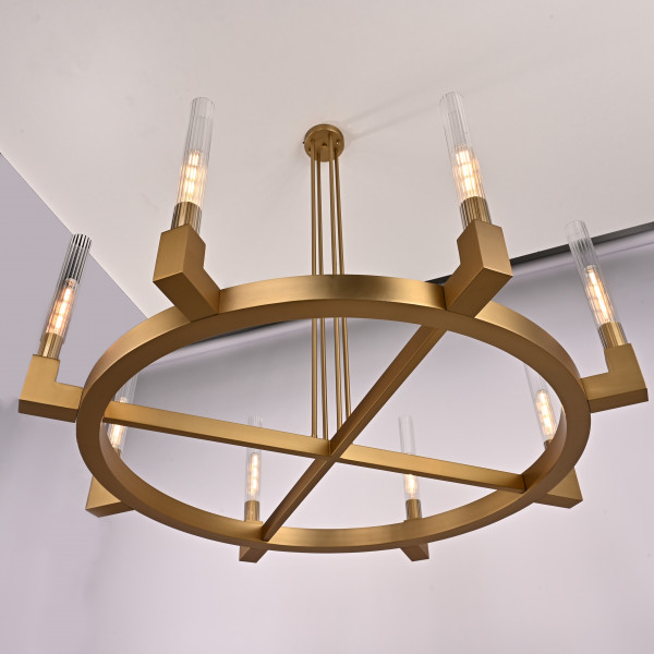 Люстра  CANELLE Round Chandelier 8 Modern Brass от ImperiumLoft