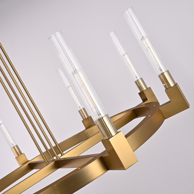Люстра на штанге CANELLE Round Chandelier 8 Modern Brass