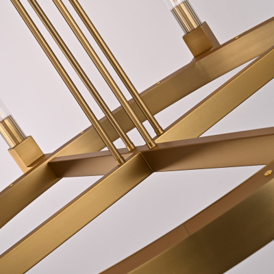Люстра на штанге CANELLE Round Chandelier 8 Modern Brass